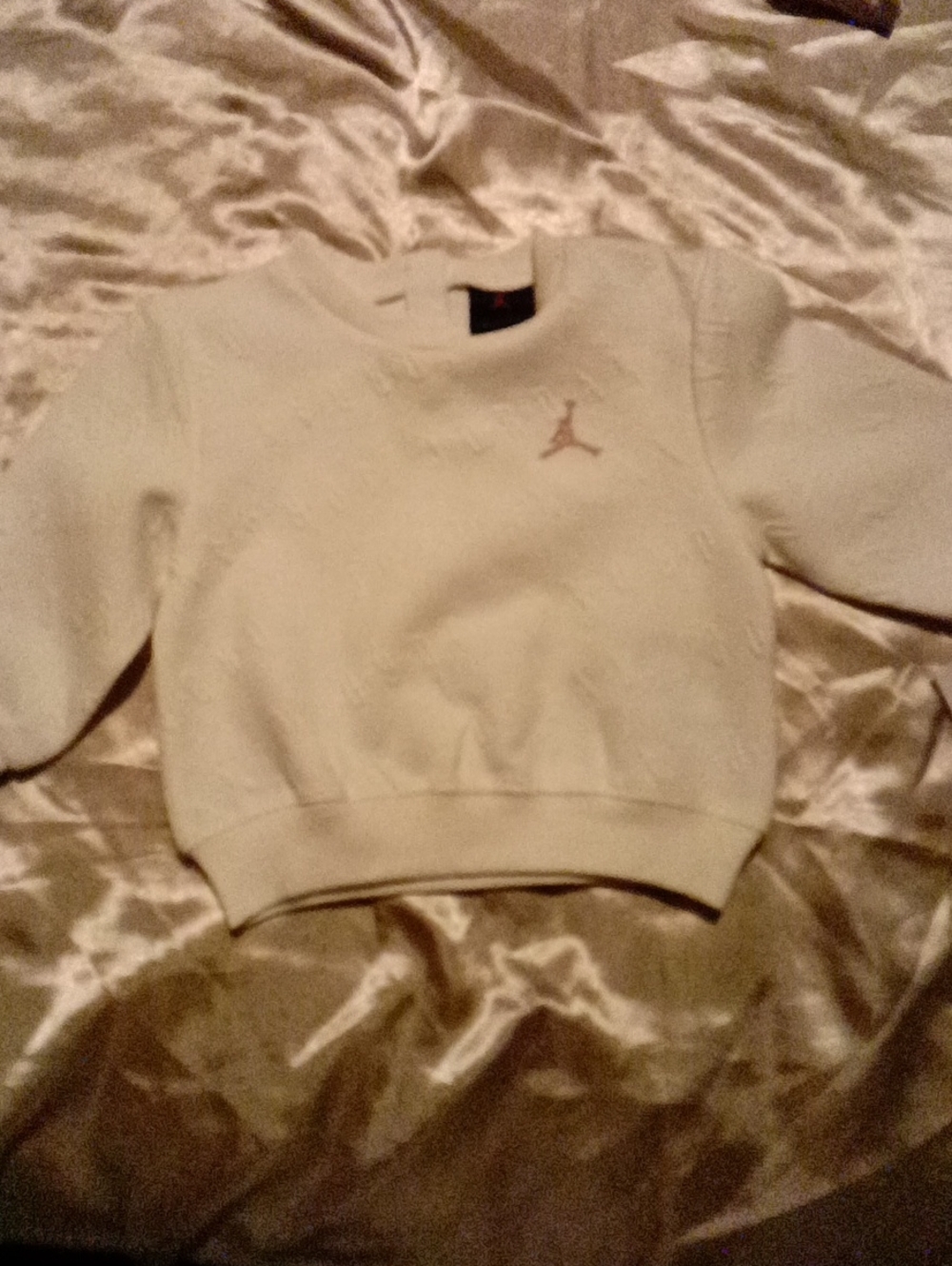 Jordan Kids Cream Crew Sweatshirt with Small Jumpman